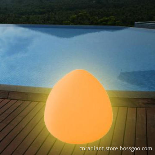 Rechargeable Rock shaped RGB LED Lamp, RF remote controlled
